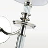 Ścienna LAMPA abażurowa SIENA  W01315WH NI Cosmolight klasyczny kinkiet z kryształkami do przedpokoju biały