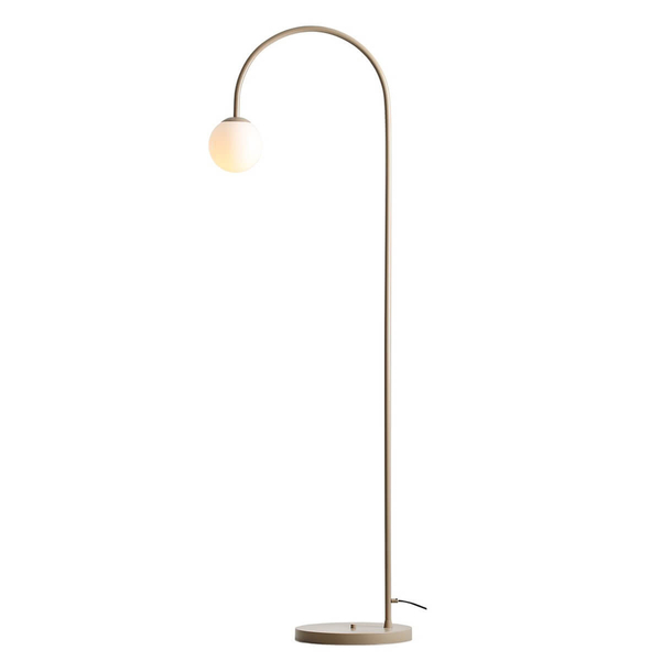 Stojąca lampa podłogowa do salonu UNA 1116A17 Aldex kulista beżowy