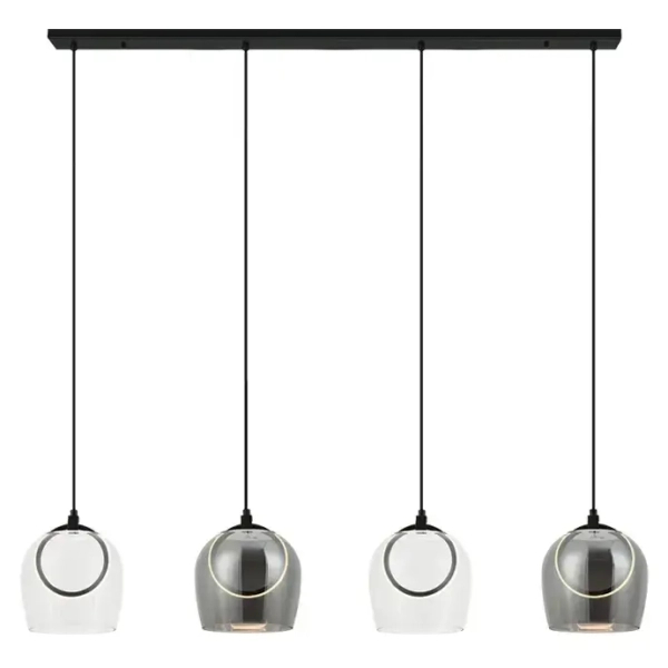 Lampa wisząca 23082 LED 24W 3000K szklana przydymiony czarny
