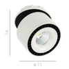 Sufitowa LAMPA regulowana SEVILLA ROUND CEILING SL7560/28W 4000K WH+BL Italux metalowa OPRAWA spot LED 28W tuba biała