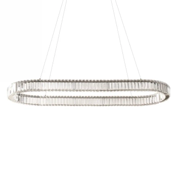 Kryształowa lampa wisząca 2p do jadalni SPARK LED 71W 3000-6000K AZ6710 chrom aluminium