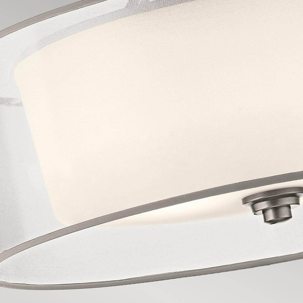 Natynkowa lampa okrąg Lacey KL-LACEY-SFM-AP Kichler szkło biały srebrny