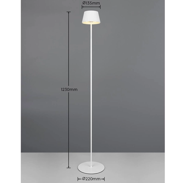 Ogrodowa lampa stojąca Suarez R47706131 LED 2W 3000K IP44 biała