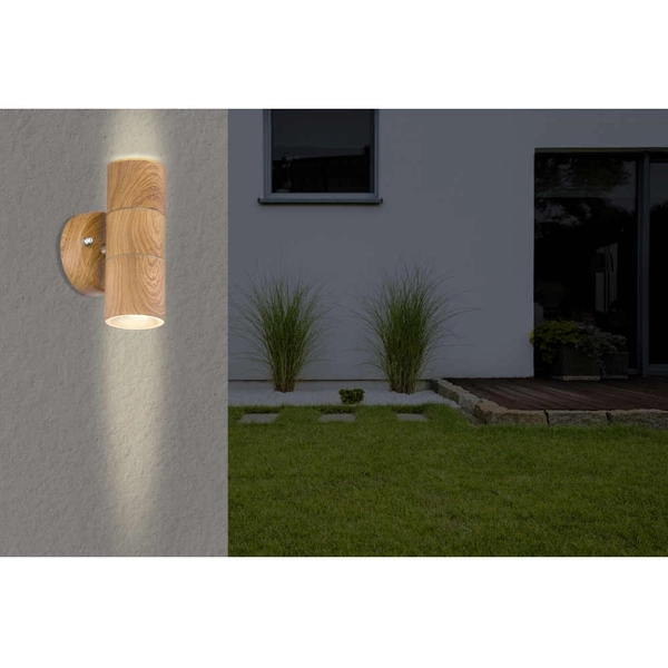 Ogrodowa LAMPA ścienna JAICY 3201W-2 Globo kinkiet zewnętrzny IP44 brązowy