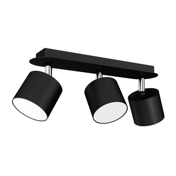Reflektorowa lampa sufitowa Dixie nad kuchenną wyspę czarna