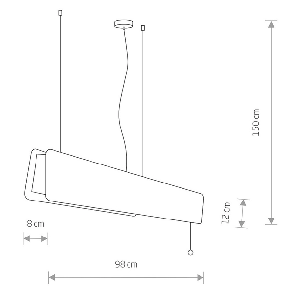 Salonowa belka wisząca Oslo 7522 drewniana do sypialni nad łóżko