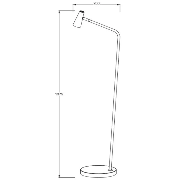 Lampa do sypialni stojąca STIRLING 36720/03/31 Lucide LED 3W 2700K biała