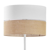 Podłogowa lampa jutowy klosz Linobianco 5241 TK Lighting brązowa biała