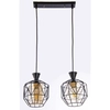 Wisząca lampa geometryczna VEN W-5291/2 BK druciana czarny miodowy