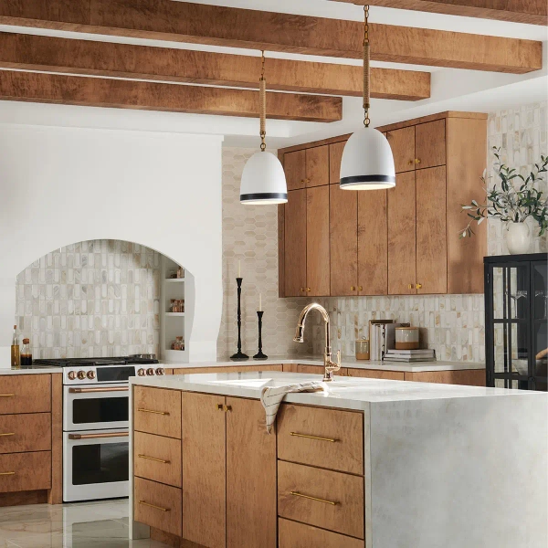 Lampa wisząca nad stół Nash HK-NASH-P-HB do jadalni mosiądz biały