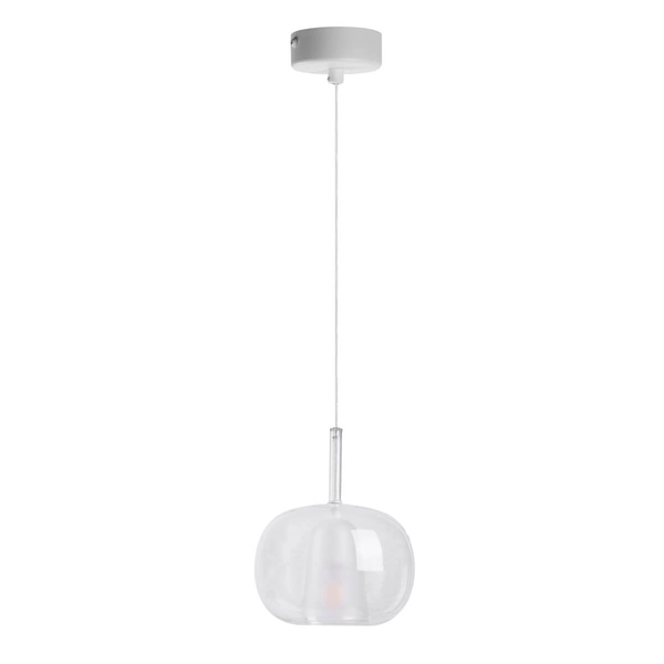 Sypialniana lampa wisząca GRACE AZ6271 Azzardo szklana biała przezroczysta