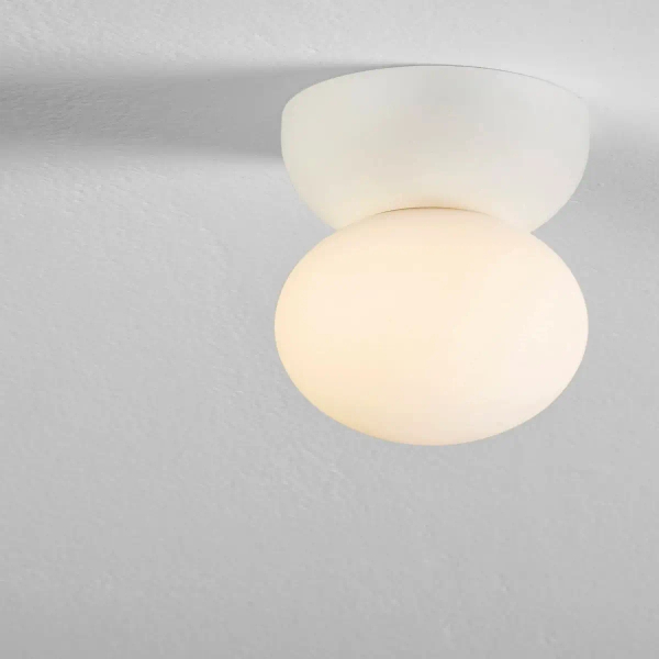 Gipsowa lampa sufitowa TROSILA biała LE45293 1xG9 kulista okrągła