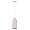 Wisząca lampa tuba z ceramiki Nora 41370 nad wyspę beżowa