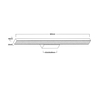 Ścienna lampa Aqua LP-987/1W M BK LED 20W 3000-6000K IP44 belka czarny