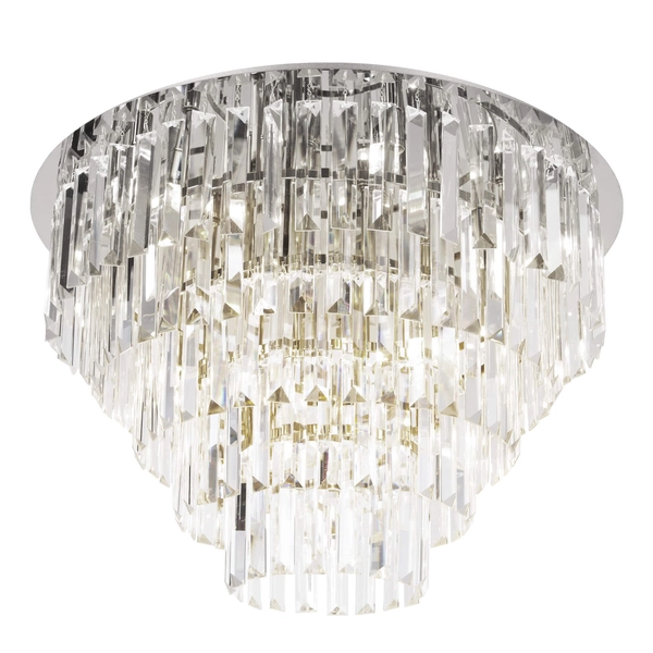 Sufitowa lampa sypialniana Monaco crystal nad łóżko chrom