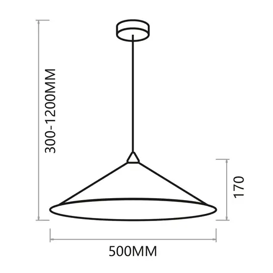 Żyrandol wiszący nad blatem FUJI MLP0645 do kuchni stożek czarny