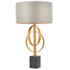 Designerska lampa stołowa ringi L&-195213 Light& czarny marmur złota