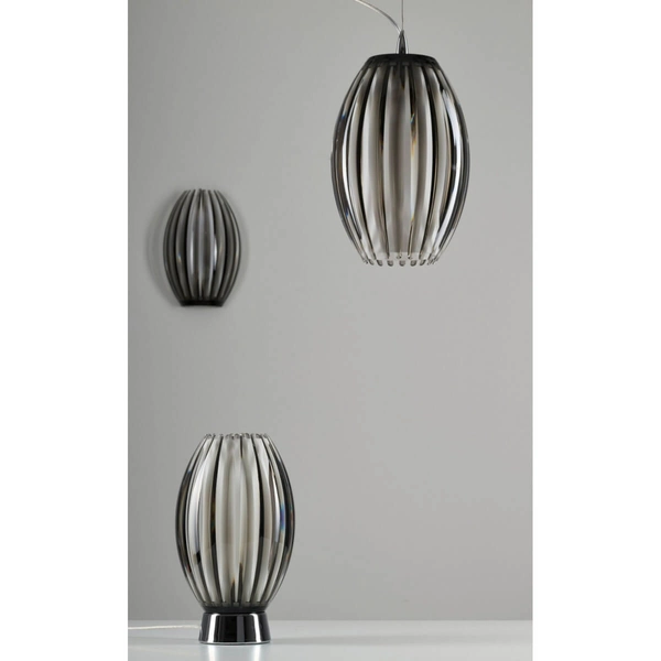 Kinkiet ścienny dekoracyjny Elba AZ0092 Azzardo ryflowana transparentna