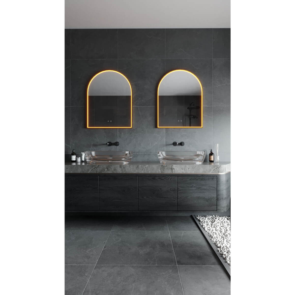 Łazienkowe lustro MIRROR W0386 LED 26W 3000-5000K IP44 złote
