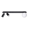 Nowoczesna lampa sufitowa Albio K-4135 Kaja czarna listwa ball do przedpokoju