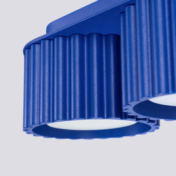 Sufitowa lampa AURA SL.1813 ryflowana niebieska 2xGx53