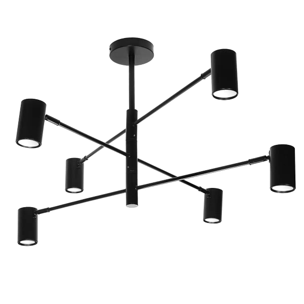 Loftowa lampa sufitowa 1118 regulowana tubki czarny