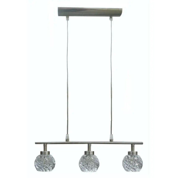 Wisząca lampa kryształowa GIRA 33-27408 glamour kule srebrne