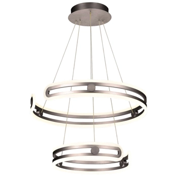 LAMPA wisząca KIARA MD17016002-2A COFFE Italux okrągła OPRAWA zwis LED 240W 3000K rings pierścienie metalowe kawowe
