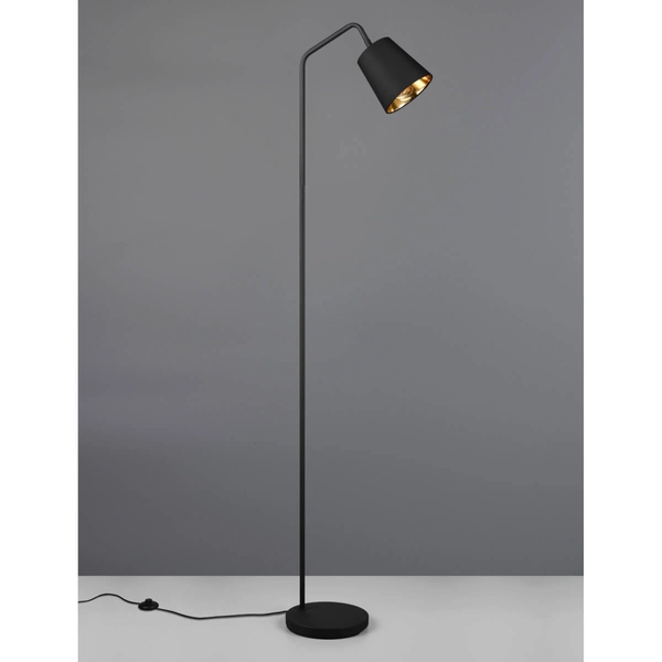 Podłogowa lampa Buddy R41721032 abażur tkanina czarna
