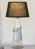 Stojąca LAMPA stołowa EVELYN 4372 Rabalux klasyczna LAMPKA biurkowa abażurowa do sypialni chrom czarny