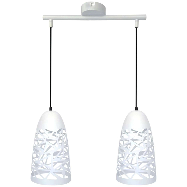LAMPA wisząca SABRIN 32-54869 Candellux metalowa OPRAWA ażurowy zwis biały