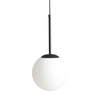 Wisząca lampa szklana Bosso 1087XS1 Aldex czarny zwis 1-płomienny kula