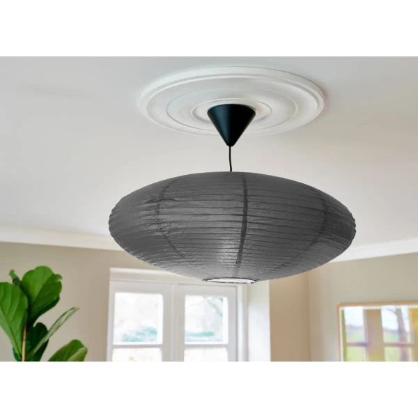 Owalny abażur do lampy Villo 60 2213253250 papierowy szary