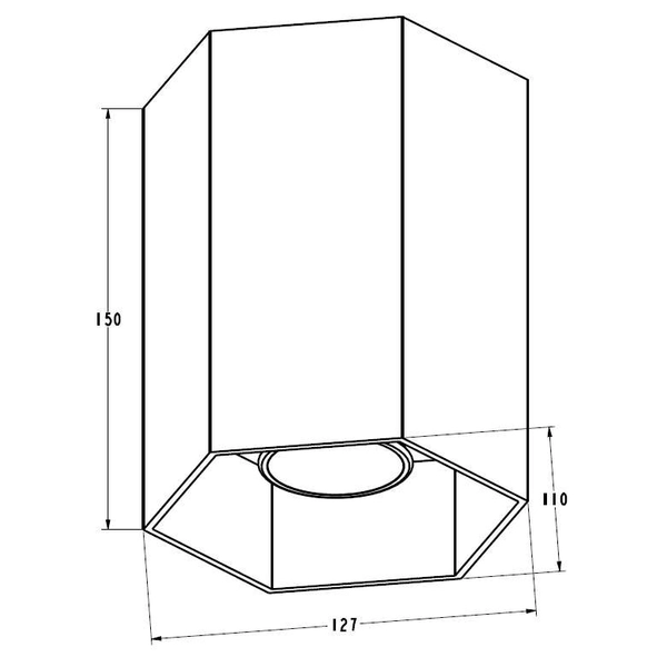 Geometryczna lampa sufitowa POLYGON 20067-AL. na przedpokój srebrny