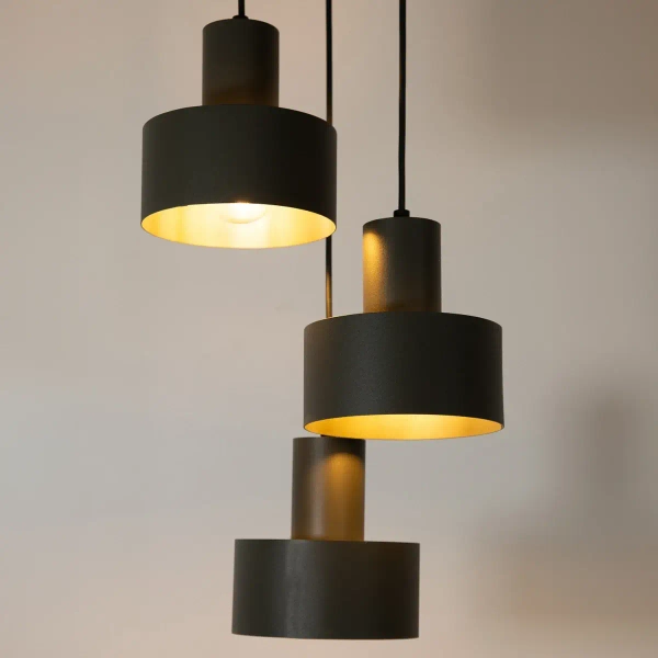 Loftowy żyrandol do przedpokoju Rif 3 41170 tuba szary