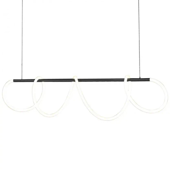 Wisząca lampa Fantasia ST-9282P/L1black Step LED 70W sznur biały czarny