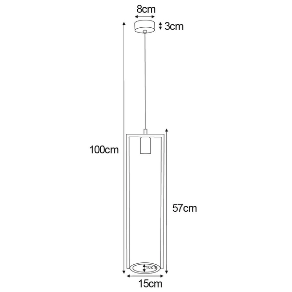 Dekoracyjna lampa wisząca Estera K-4037 Kaja z funkcją kwietnika czarna