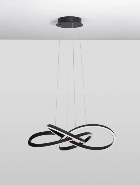 Wisząca lampa CHIAPAS LE42834 spirala salonowa LED 54W 3000K czarna