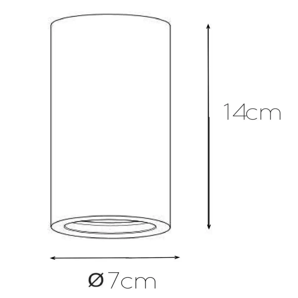 Sufitowa lampa tuba Gipsy 35100/14/31 Lucide salonowa gips biała