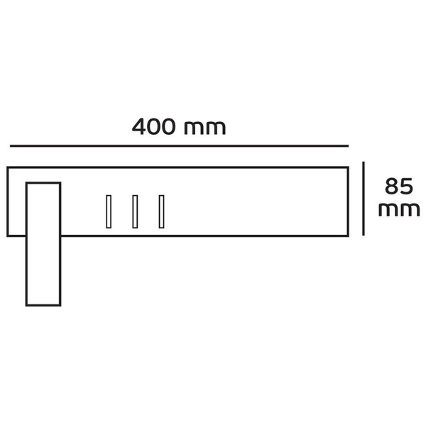 Loftowa LAMPA ścienna VK/04231/W/W/40/L MDECO metalowa OPRAWA kinkiet LED 15W 3200K z reflektorkiem biały