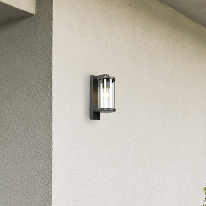 Elewacyjna LAMPA zewnętrzna SILISTRA 7891 Rabalux ogrodowa OPRAWA ścienna outdoor IP44 grafitowa przezroczysta