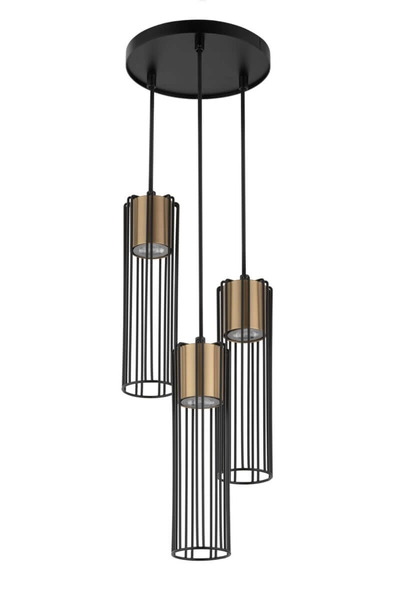 Wisząca lampa pokojowa Fobia industrial czarna złota