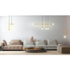 Podwójna lampa wisząca Riva MSE010100395 Moosee do salonu złota czarna