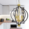 Wisząca lampa Nashville p05179bk Cosmolight pałacowa metal czarna złota