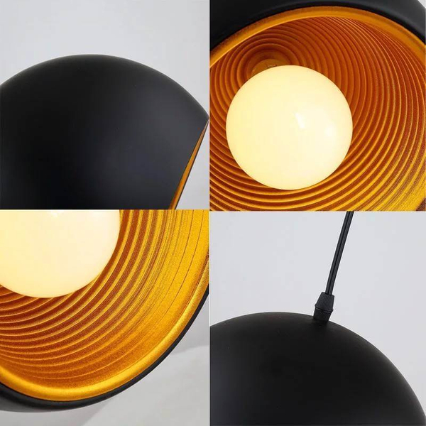 Lampa zawieszana Retro ABR-LWGEO1 Abruzzo zwis czarna złota