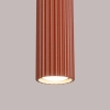 Podłużna lampa wisząca KARBON SL.1630 tuba ryflowana terakota