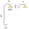 Lampa podłogowa Niza LUMNIZ165NXWLNW LED 9W 2700K IP54 japandi brązowa