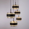 Opuszczana lampa wisząca góra-dół PURE FALLING RINGS czarna 2504-18 5x LED 8W 2200-5000K
