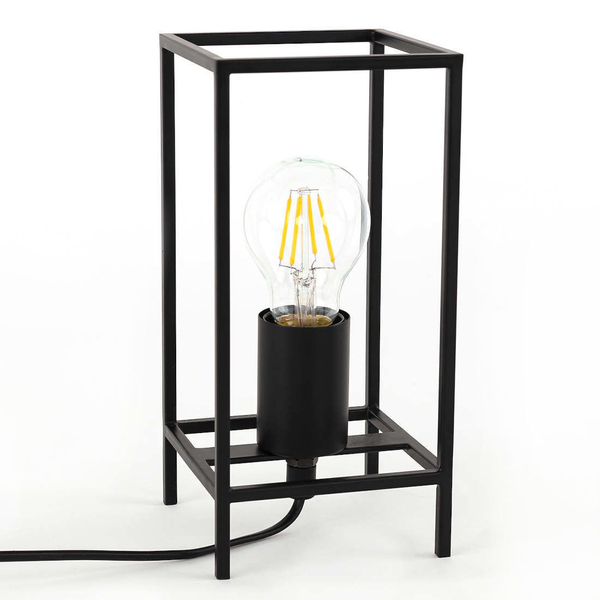 Industrialna LAMPKA stojąca MELANDO TB-3343-1S-BK Italux stołowa LAMPA gabinetowa czarna