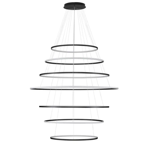 Nowoczesne wiszące pierścienie RESCARO LE45447 LED 260W 4000K czarna